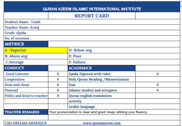 uzaib result